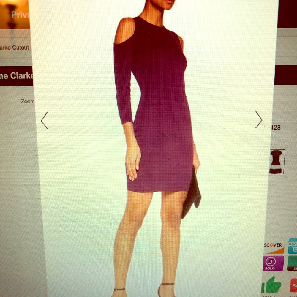 Line Clarke cutout stretch-knit mini purple dress Herve